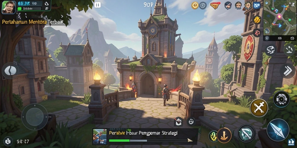 Tangkapan layar menampilkan aksi seru dalam game Tower Defense.