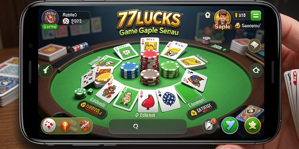 Gameplay seru dan menarik dari 77LUCKS saat bermain Gaple.
