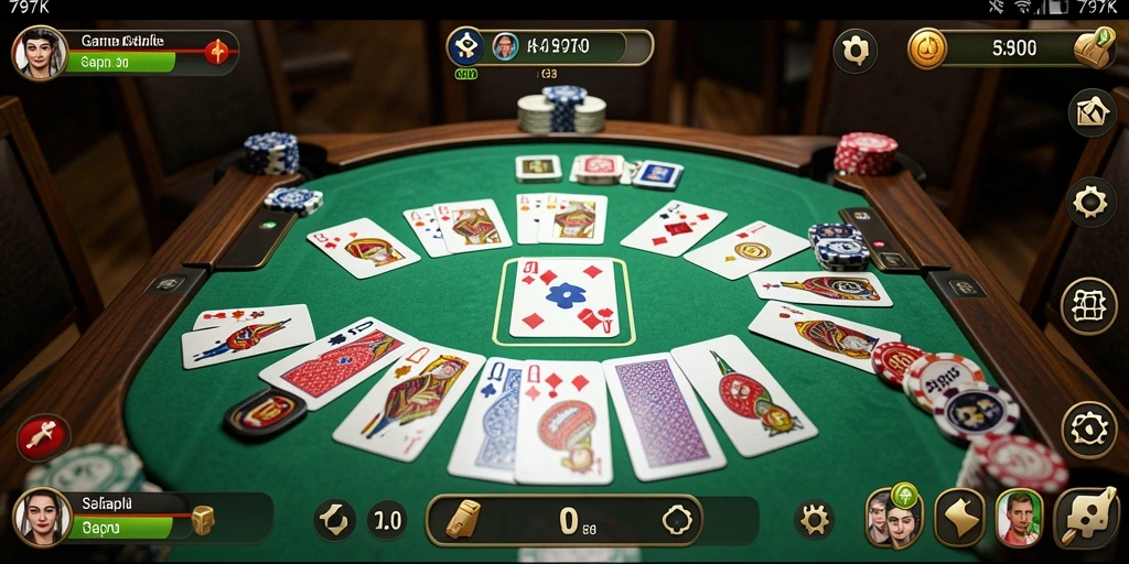 Tampilan gameplay Gaple yang seru dan interaktif di 797K.