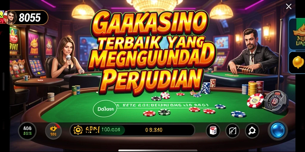Tampilan menawan dari gameplay 8055 dalam aksi Kasino.