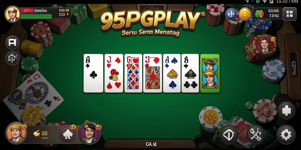Tampilan gameplay seru dari 95PGPLAY dalam permainan Domino.