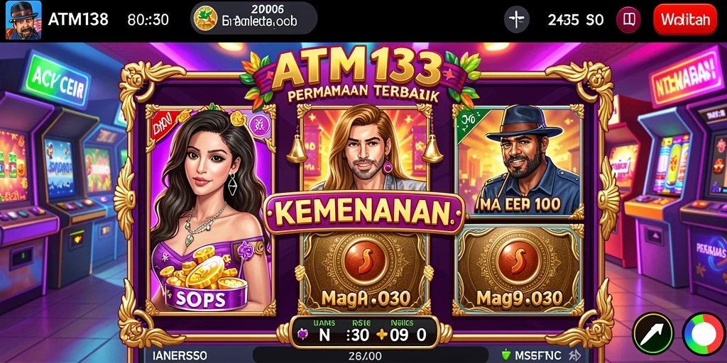 Gameplay slot ATM138 dengan tampilan grafis yang menarik dan interaktif.