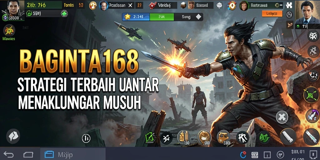 Tangkapan layar yang menampilkan aksi strategis dalam permainan BAGINTA168.