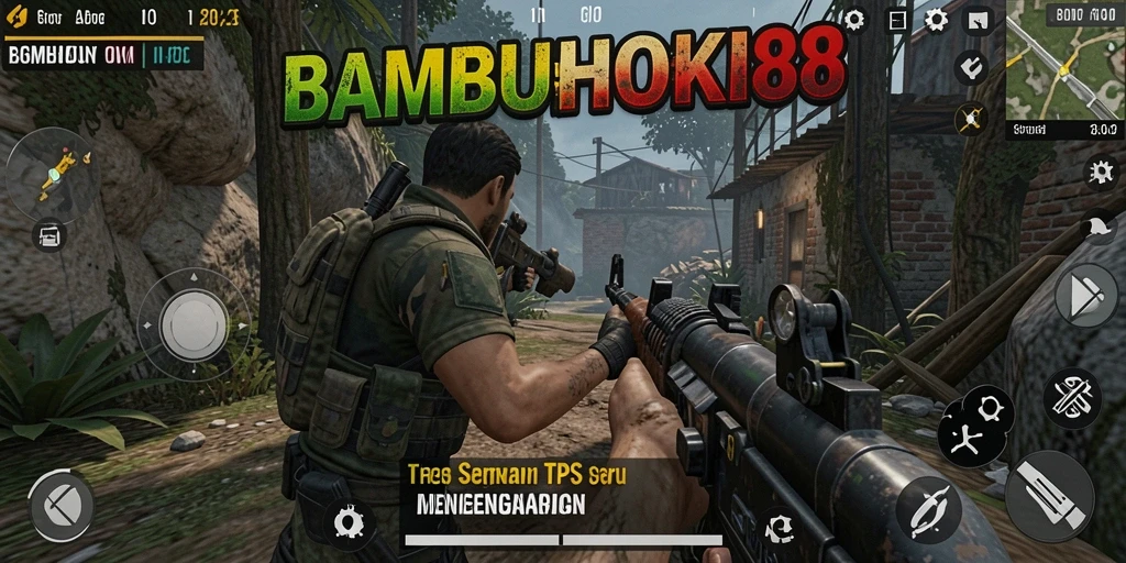 Screenshot menampilkan pertempuran mendebarkan di BAMBUHOKI88.