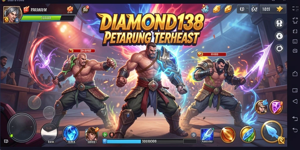Tampilan layar pertarungan intens di DIAMOND138.