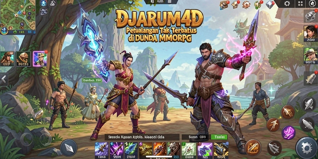 Tangkapan layar yang menunjukkan aksi seru dalam permainan MMORPG.