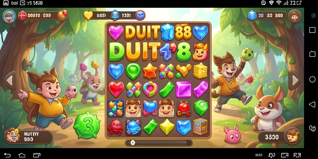 Tampilan gameplay DUIT188 yang menawan saat mencocokkan warna.