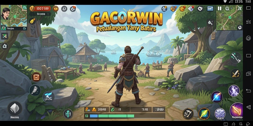 Screenshot menunjukkan aksi seru dalam dunia terbuka GACORWIN.