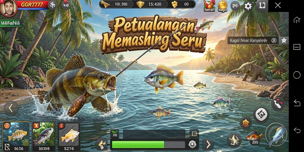 Gameplay GGR7777 yang seru dengan pengalaman memancing yang menantang.