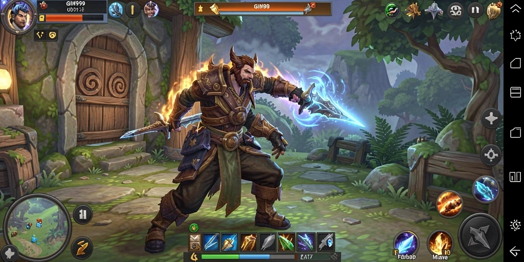 Tampilan gameplay yang mendebarkan dalam dunia ARPG.