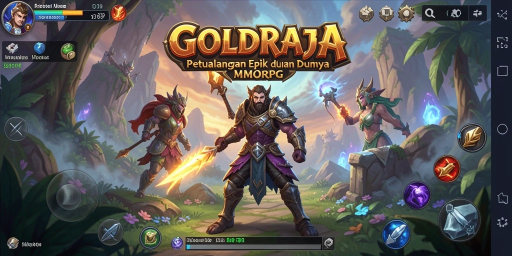 GOLDRAJA menampilkan gameplay MMORPG yang mendebarkan dan visual yang memukau.
