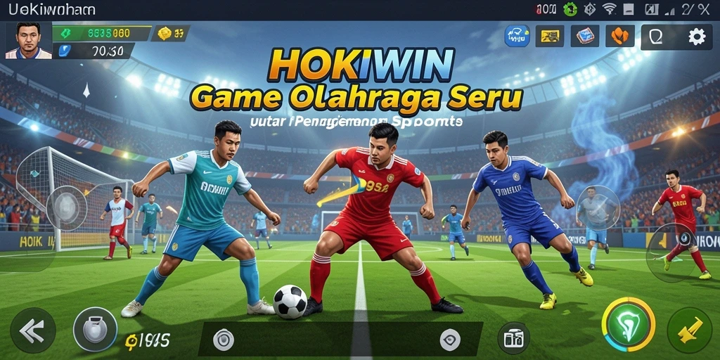 Tampilan utama HOKIWIN yang menampilkan aksi olahraga seru.