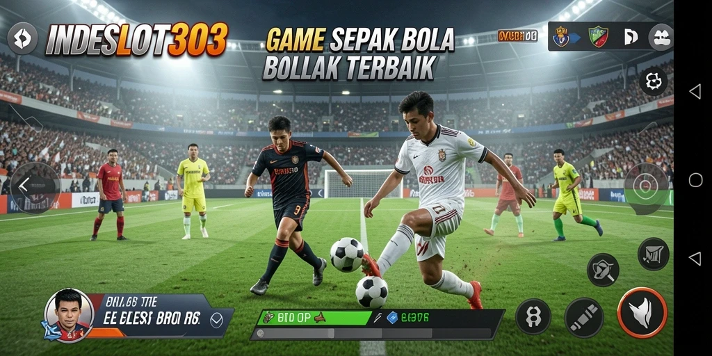 Tampilan dinamis gameplay sepak bola di INDESLOT303.