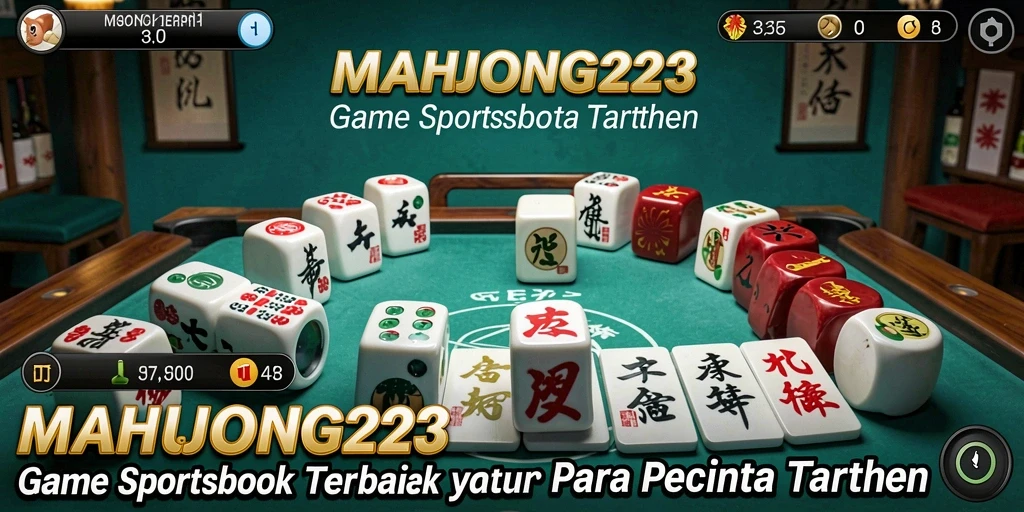 Screenshot menunjukkan antarmuka pengguna MAHJONG222 saat melakukan taruhan olahraga.