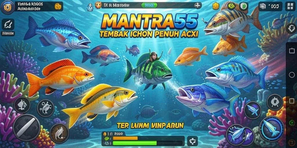 Gameplay seru dengan berbagai jenis ikan yang menunggu untuk ditangkap.