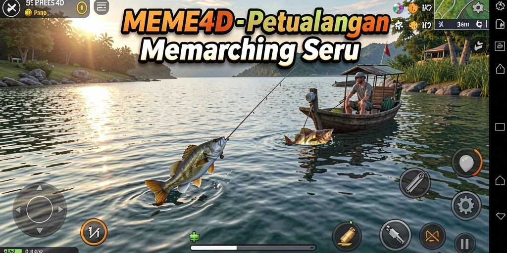 Gameplay memancing yang seru dan menantang di MEME4D.