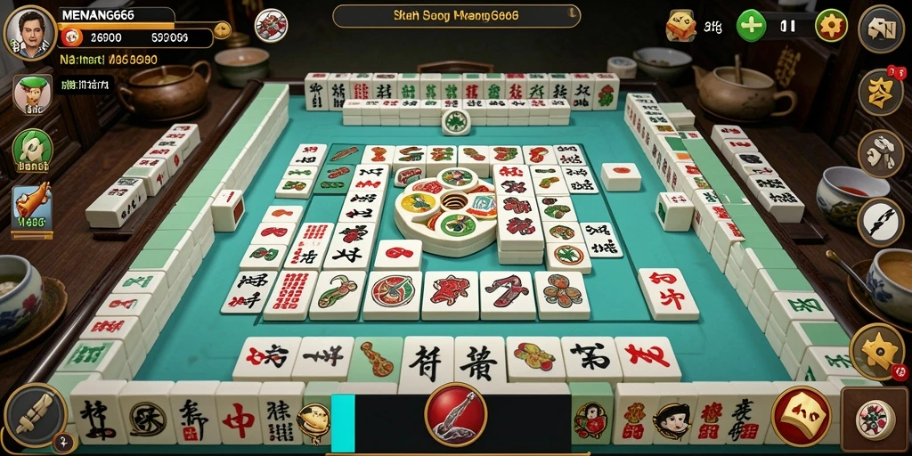 Tangkapan layar permainan Mahjong yang menarik dan seru.