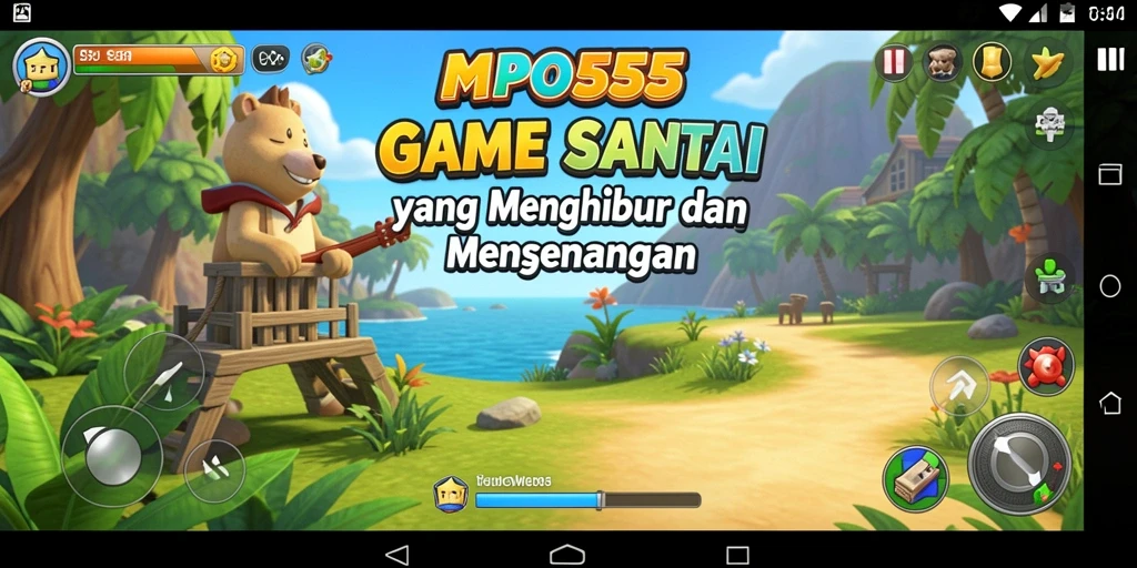 Tampilan gameplay MPO555 yang ceria dan menarik.