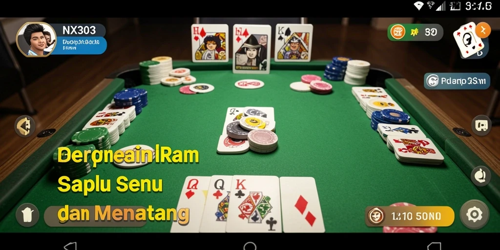Tampilan gameplay NX303 yang seru dan menegangkan saat bermain Gaple.