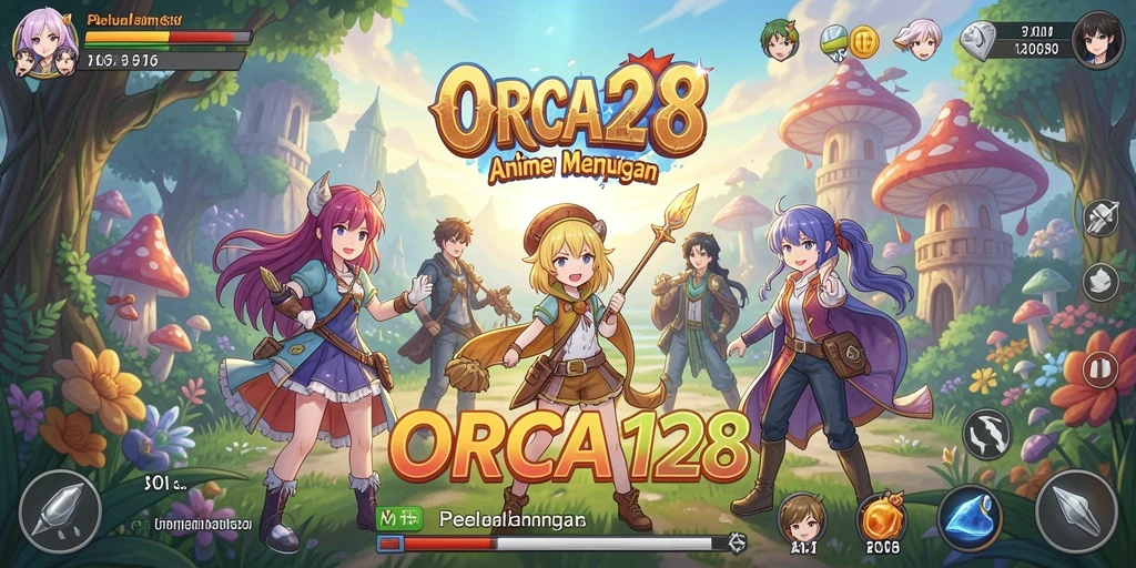 Screenshot utama ORCA128 menampilkan aksinya yang penuh warna dan seru.
