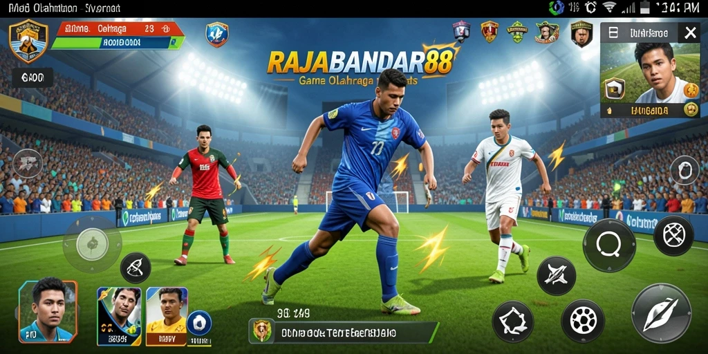 Tampilan gameplay yang menarik dari RAJABANDAR88 dengan aksi olahraga seru.