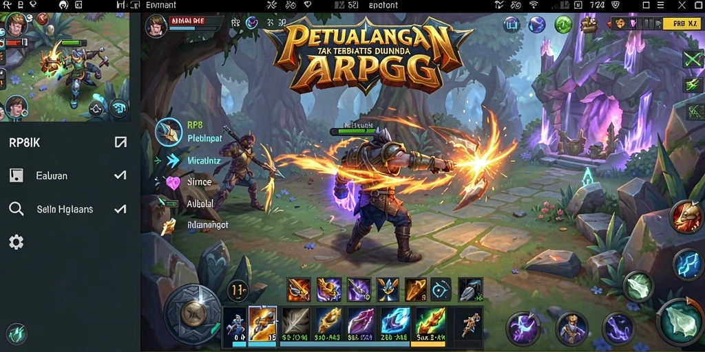 Screenshot utama RP8 menampilkan aksi seru dalam gameplay ARPG.