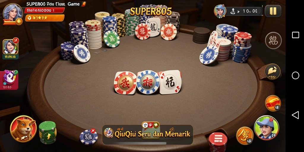 Screenshot menampilkan gameplay seru dari QiuQiu.