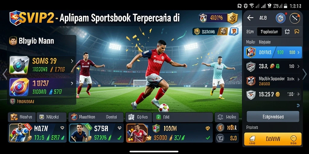 Tampilan menarik dari gameplay Sportsbook dalam SVIP2.