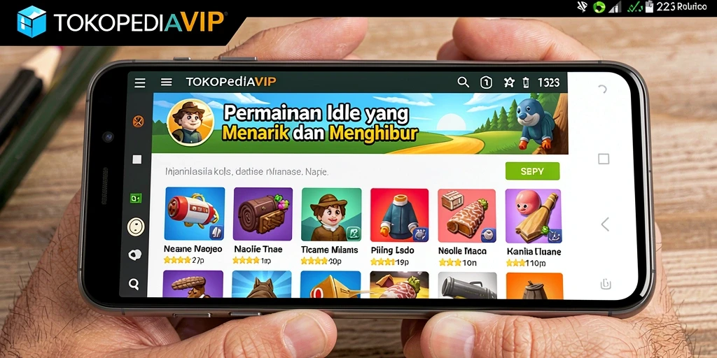 Screenshot gameplay TOKOPEDIAVIP dengan tampilan toko virtual yang menarik.