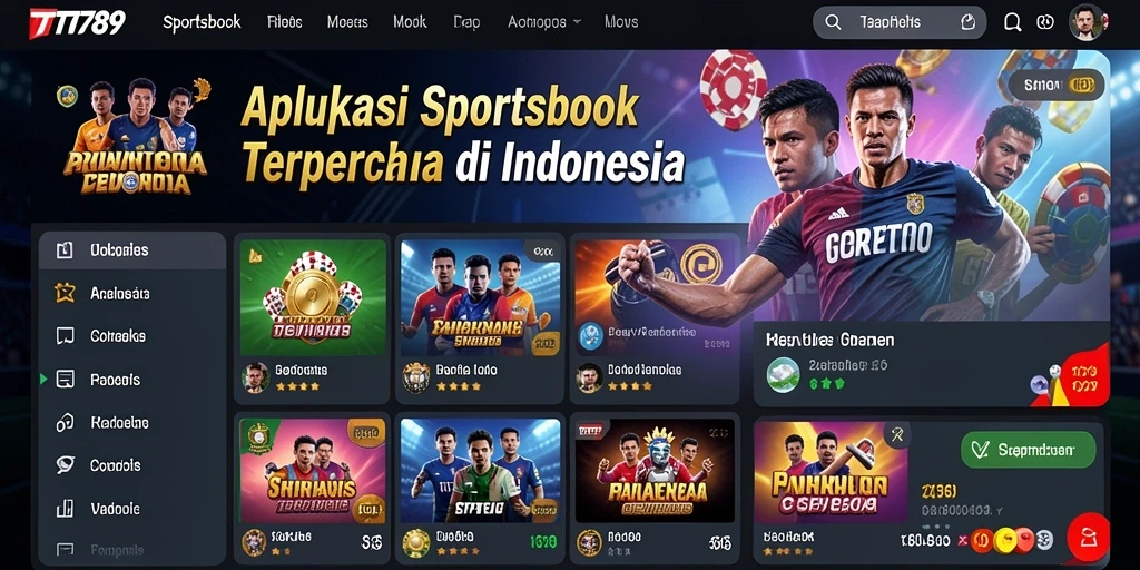 Tangkapan layar utama TT789 menampilkan fitur taruhan olahraga.
